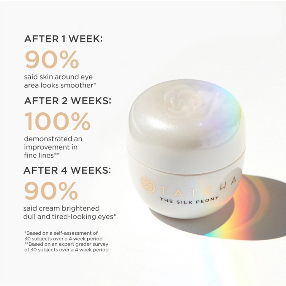 4/$30 Bundleđź’«Tatcha The Silk Peony Melting Eye Cream Trial Sampler .1 oz 3ml - Picture 4 of 4